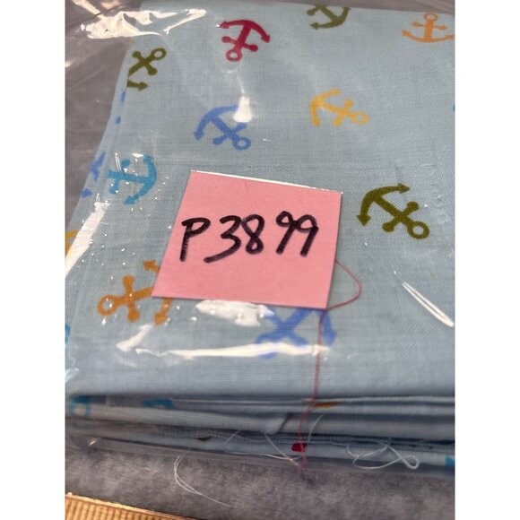 Joann 18x22" Cotton Fabric Colorful Anchor Pattern Sewing Quilting - Picture 5 of 5